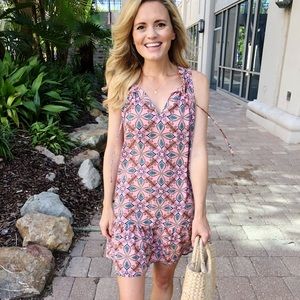 Sleeveless ruffle bottom dress